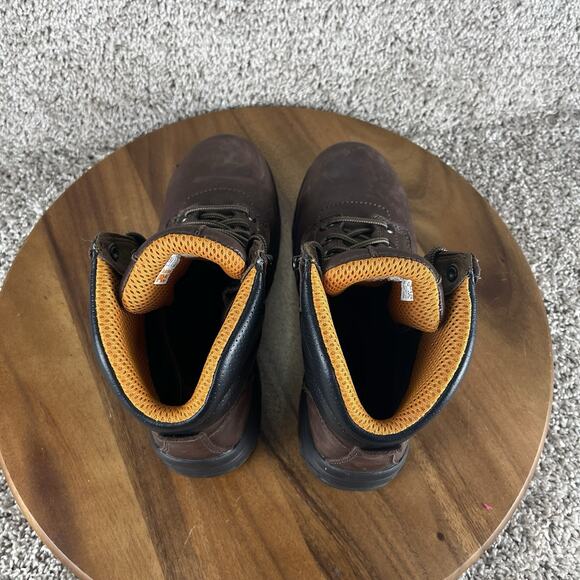 Timberland Pro 358 Titan WOMENS 7.5 M Brown Leather Lace Up Comp Toe Work Boots - Picture 7 of 11